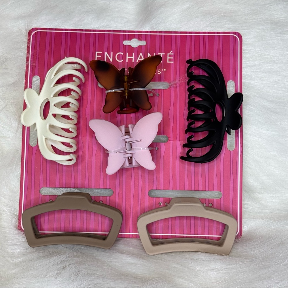 Enchanté Hair Claw Clip Set - Multicolor